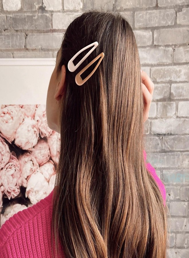 Cptots Metal Snap Hair Clips Water Drop No Slip Hair Barrettes for Women Large Hair Clips For Thick And Thin Fine Hair,Black Brown Beige,2.67 x 0.7 Inches,12 PCS - Image 5